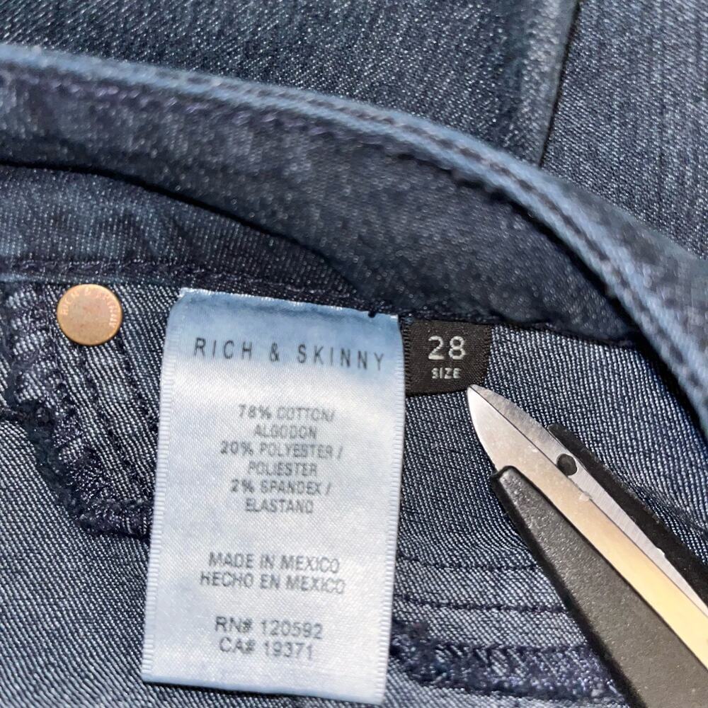 Rich & Skinny Stretch Skinny Jeans | Women’s Size 28” - Picture 7 of 8